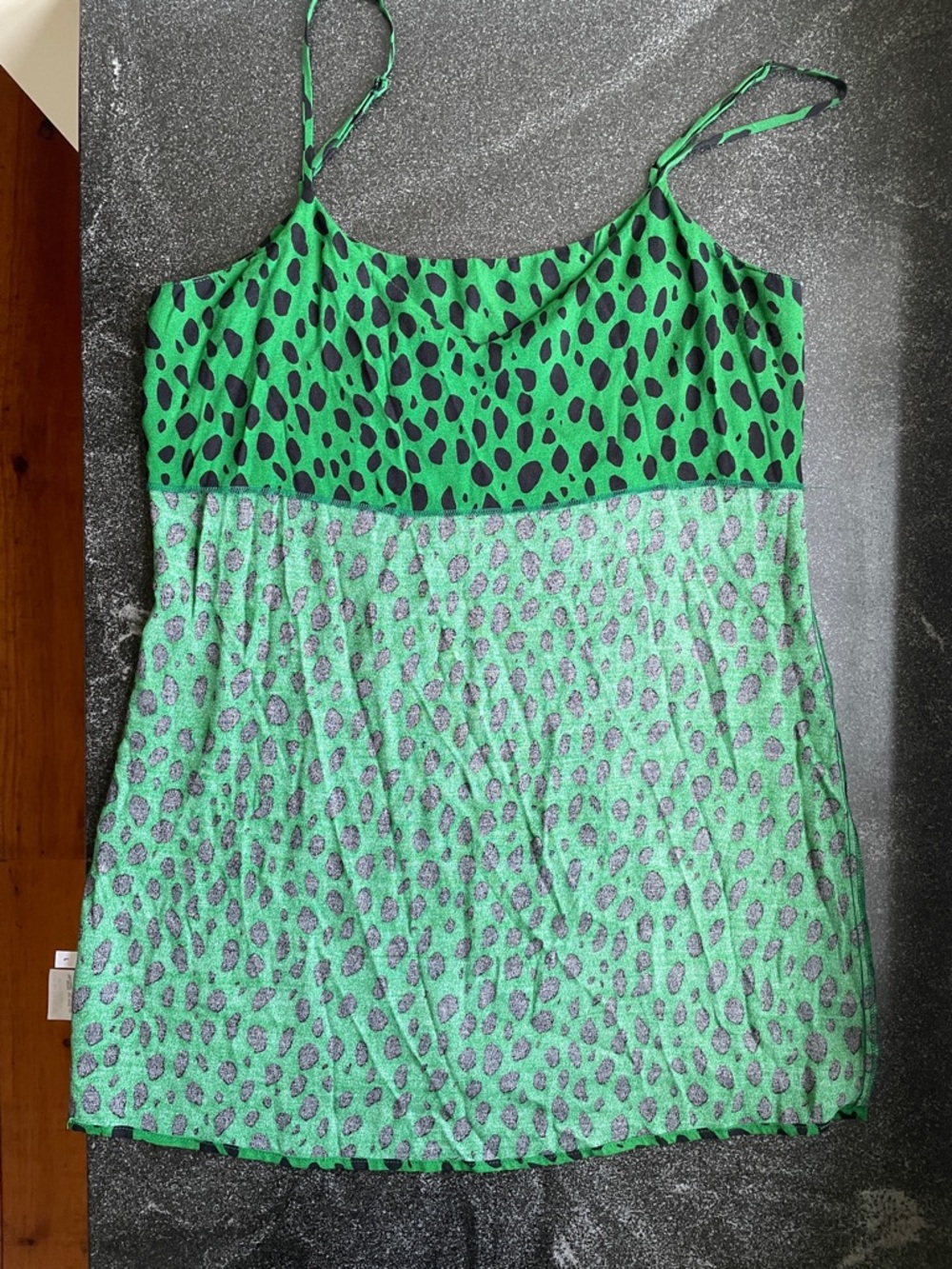Reformation Ventura Green and Black Spotted Mini Dress Size Women’s Large (L) - Picture 7 of 13